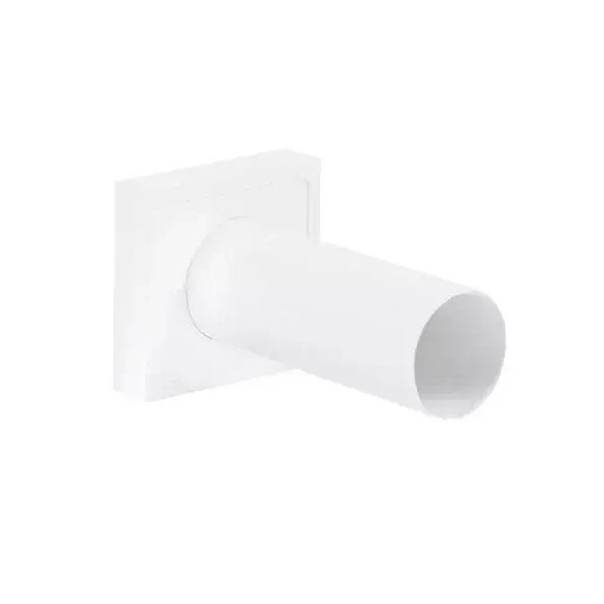 Zestaw maskujący 2 rozetki kwadratowe 40x38x10mm + rurka L 120mm o śred. fi 22x1mm - Chrom (pasuje na Pex 16x2 oraz CU 15x1) Schlosser