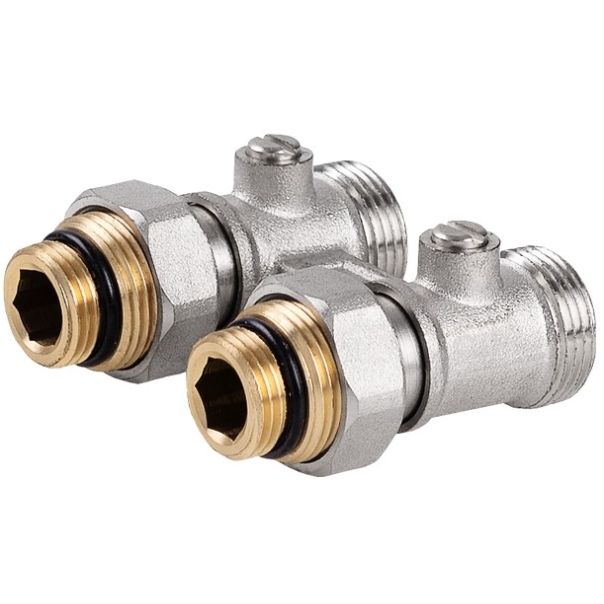 Zawór grzejnikowy (odcinający) podwójny prosty 3/4