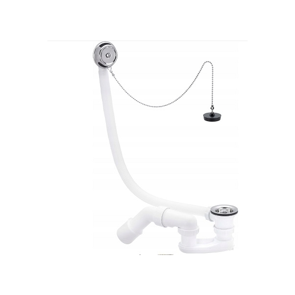 Syfon wannowy 40/50 rozety ze stali nierdzewnej Viega (stary kod 311537)