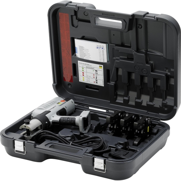 Zestaw - Zaciskarka elektryczna 230 V, Pressgun 5, ze szczękami typ V 15 / 22 / 28 mm, PT2 - Viega