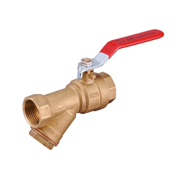 Zawór kulowy z filtrem skośnym 1/2