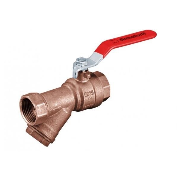 Zawór kulowy z filtrem skośnym 1