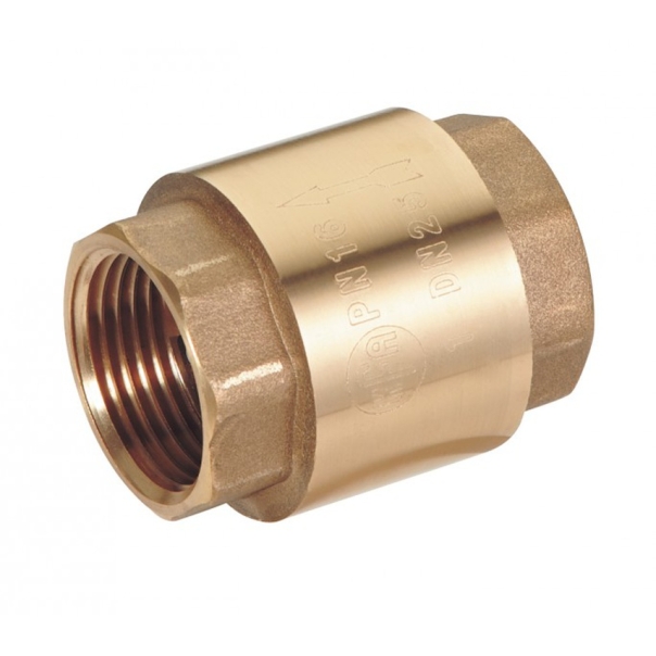 Zawór zwrotny z tworzywowym grzybkiem, mosiężny 1