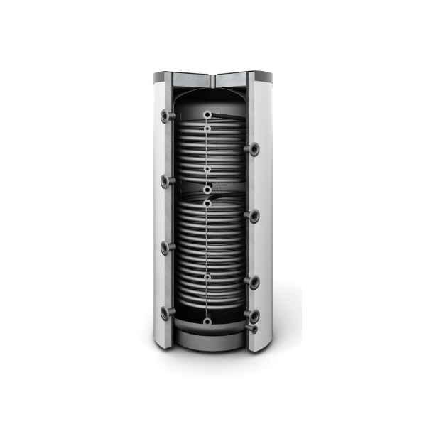 Zbiornik akumulacyjny warstwowy Multi-Inox 1000 litrów nieemaliowany z wężownicą nierdzewną, i dwiema stalowymi