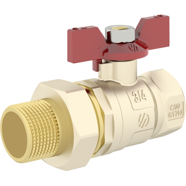 Zawór kulowy Sena z półśrubunkiem 1/2