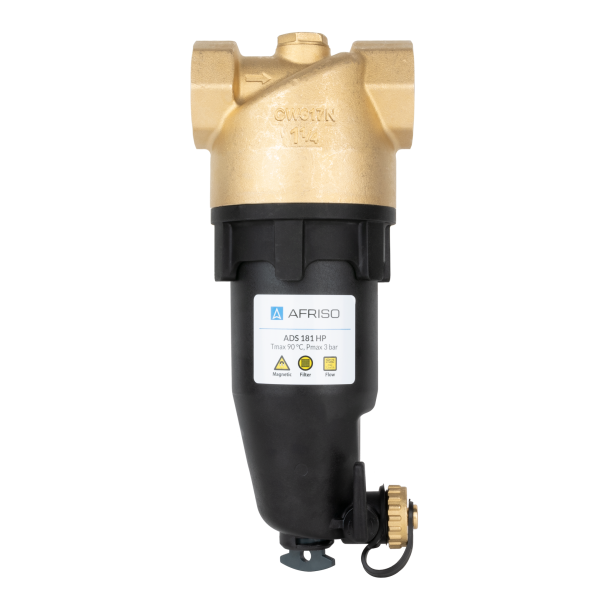 Separator zanieczyszczeń magnetyczny ADS 181 HP do pomp ciepła, GW G5/4", Kvs 17,9 m3/h, Afriso