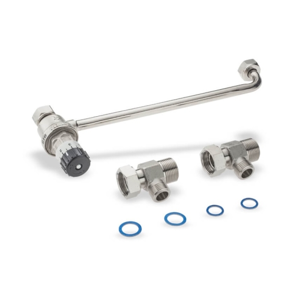 Zawór upustowy (zapobiega szumom w małych instalacjach c.o. przy zastosowaniu termostatycznych zaworów grzejnikowych)