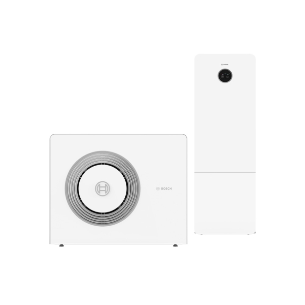 Pakiet pompa ciepła monoblok Bosch CS5800iAW 12 ORM-T, jednostka zewnętrzna + jednostka wewnętrzna stojąca z zasobnikiem 170 litrów, propan