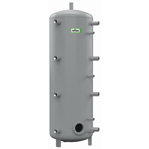 Zasobnik buforowy 4000 litrów REFLEX Storatherm Heat H 4000/R bez izolacji, z otworem rewizyjnym, szary