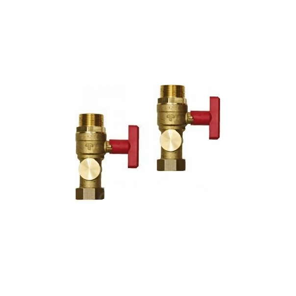 Zestaw przyłącz. do C.O. 6/4" zasil. i powr. z zawor. odcinaj. Pro 1602