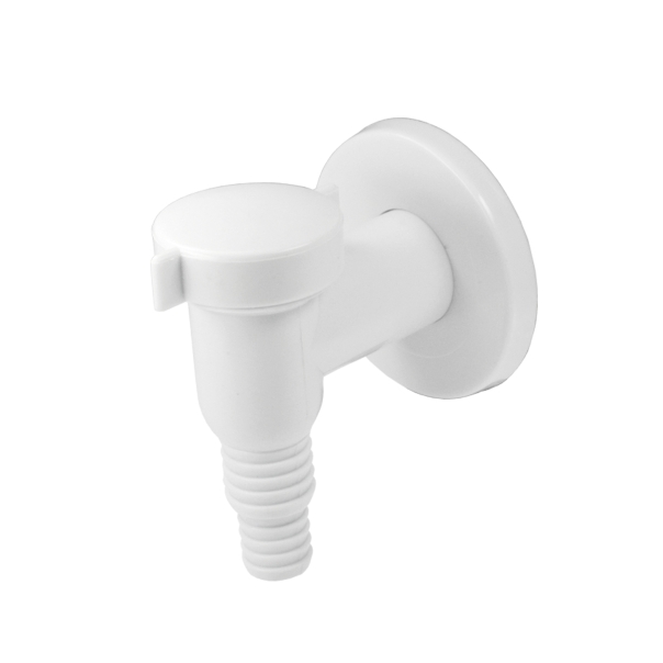 Syfon natynkowy do pralki biały