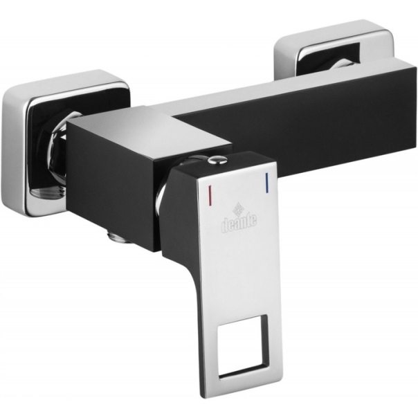 ANEMON Bateria natryskowa ścienna czarny-chrom (os)