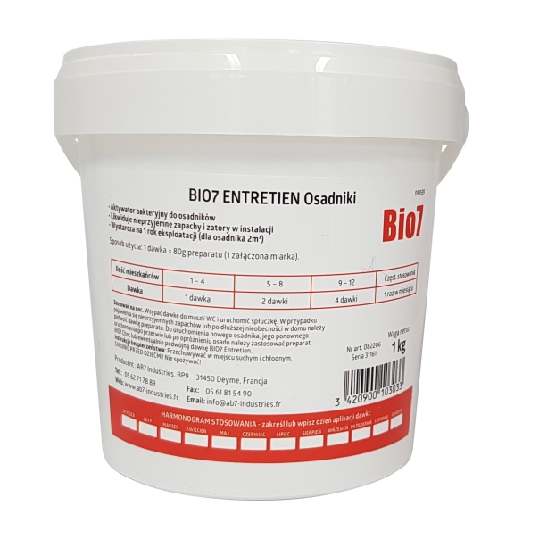 Preparat eksploatacyjny BIO 7 ENTRETIEN Osadniki 1kg