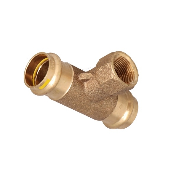 Trójnik miedziany zapras do gazu z gwintem wewnętrznym 22x1/2