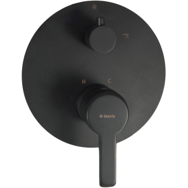 ARNIKA Bateria natryskowa podtynkowa, z przełącznikiem natrysku Nero