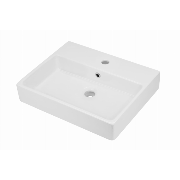 TEMISTO Umywalka nablatowa, z otworem pod baterię 50x40 cm 