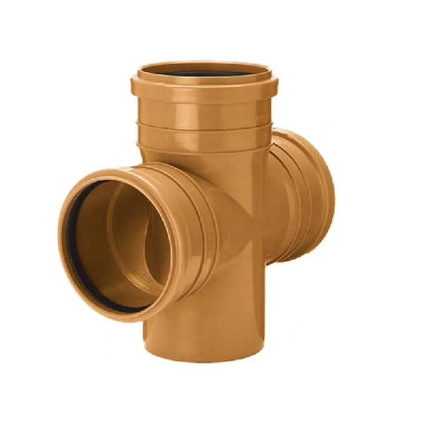 Czwórnik 110/110/110/90° pomarańczowy