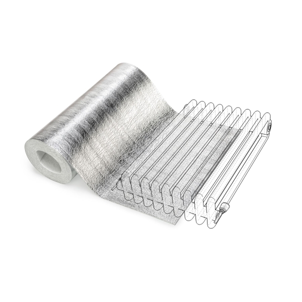 Ekran zagrzejnikowy PE z folią aluminiową w rolce dł. 5 mb. (szer.0,5 m/gr.3mm)