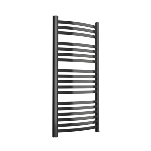 Grzejnik łazienkowy ŁUK-Płaski 1350/570 662 W INS-TERM kolor czarny połysk