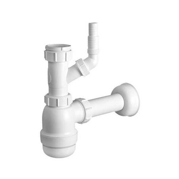 Półsyfon do zlewozmywaka 1-komorowego, butelkowy 40 mm x 6/4