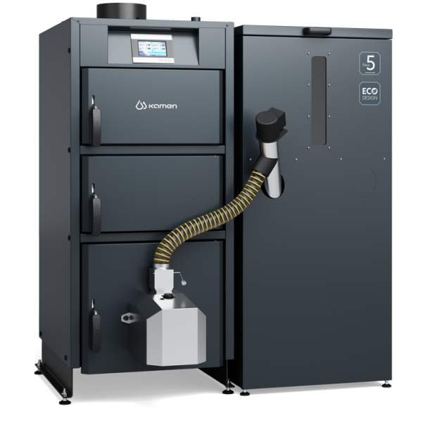 Kocioł peletowy KAMEN Pellet Kompakt 20 kW Prawy palnik samoczyszczący KG  klasa 5  ECODESIGN - podwyższony standard dotacja CZYSTE POWIETRZE