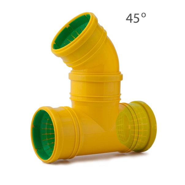 Trójnik drenarski uniwersalny kątowy 45° 72-100 mm