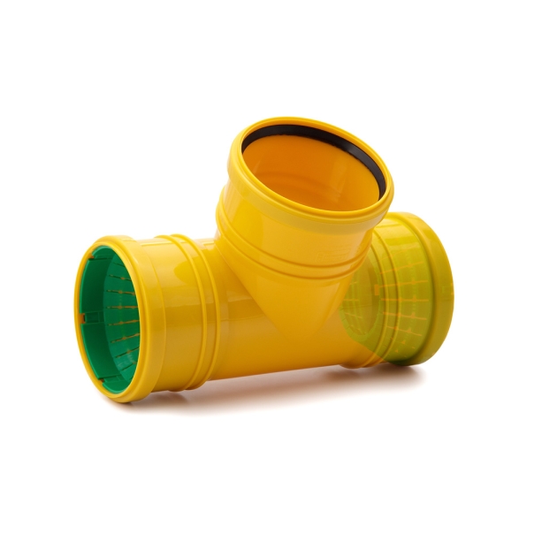 Trójnik drenarski uniwersalny boczny 90° 110 / 72-100 mm