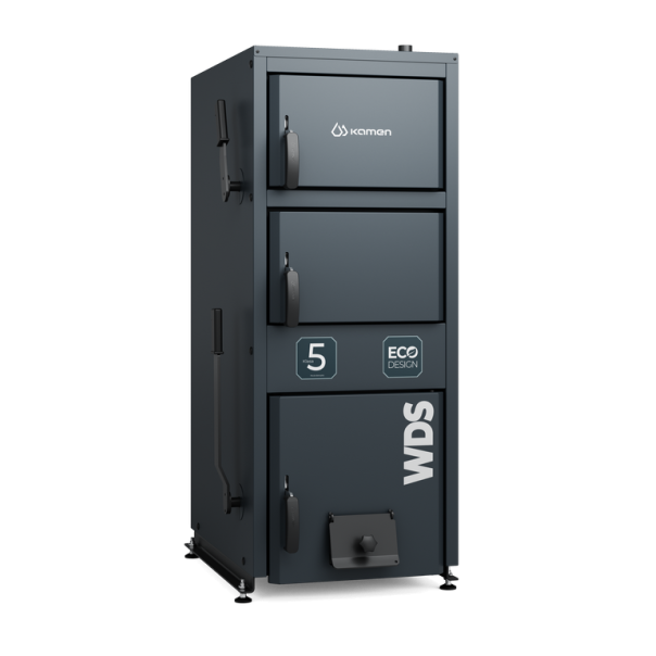 Kocioł zasypowy KAMEN WDS dolnego spalania 20 kW klasa 5 ECODESIGN komin góra/tył