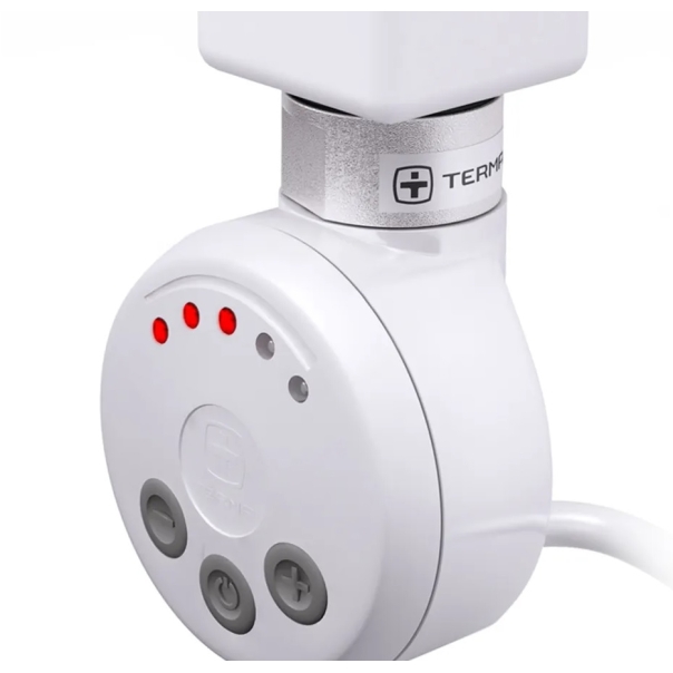 Grzałka do grzejnika łazienkowego MEG 1000 W z kablem spiralnym i wtyczką Biała TERMA