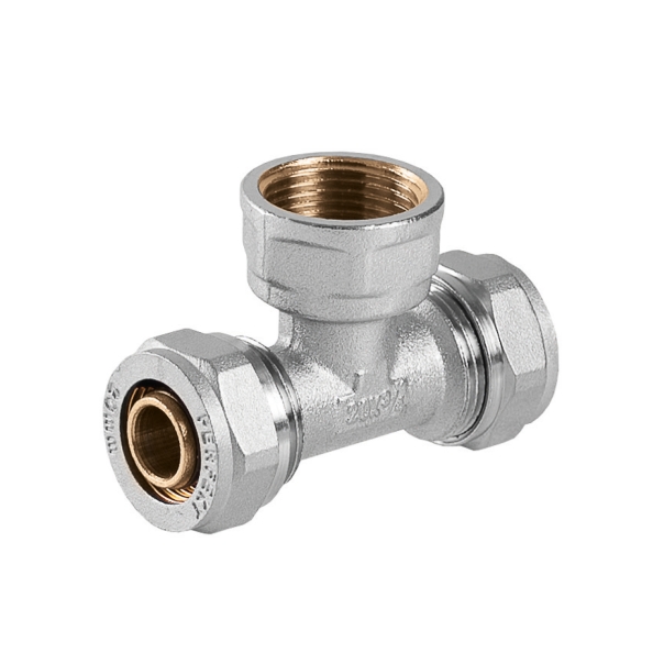 Trójnik skręcany z gwintem wewnętrznym 16 x 1/2