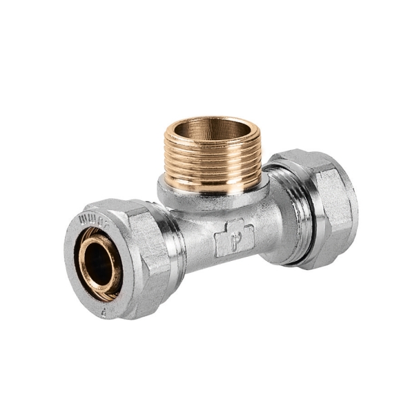 Trójnik skręcany z gwintem zewnętrznym 20 x 1/2