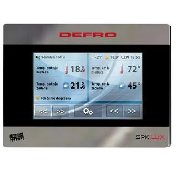 Sterownik DEFRO pokojowy tygodniowy SPK LUX + ST-260 z kolorowym wyświetlaczem bezprzewodowy