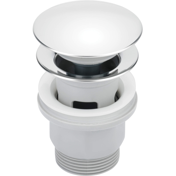 CLICK-CLACK Korek do umywalki okrągły z przelewem- mały, chrom 