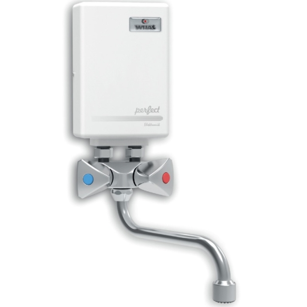 Elektryczny przepływowy ogrzewacz wody PERFECT bezciśnieniowy z baterią 3,5 kW (wylewka 210)