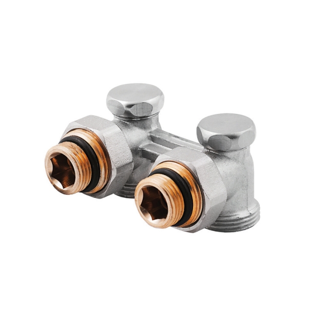 Zawór grzejnikowy (odcinający) podwójny kątowy 3/4