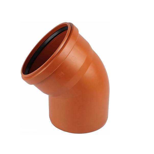 Kolano kanalizacyjne zewnętrzne PVC 110 / 45°