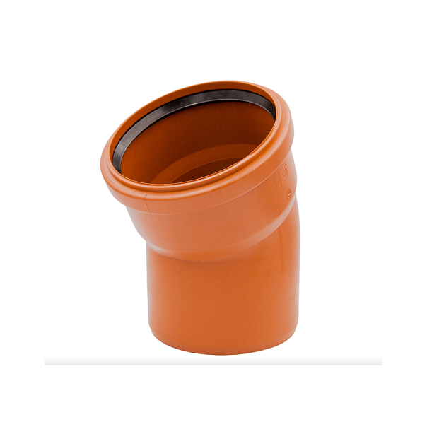 Kolano kanalizacyjne zewnętrzne PVC 200 / 30°
