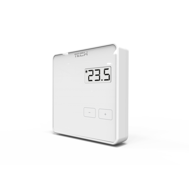 Przewodowy regulator pokojowy dwustanowy R-9B (współpraca z L-9) Biały wyświetlacz LCD	