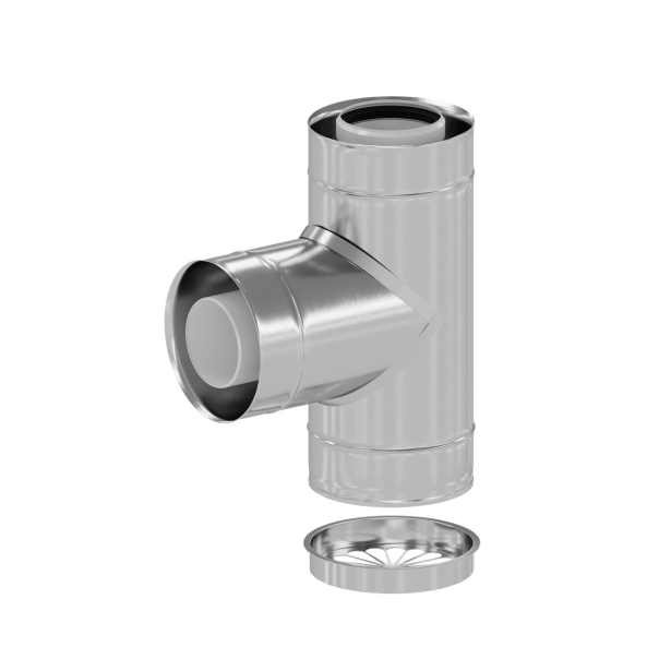 RICOM INOX Trójnik z zasysem powietrza 60/100