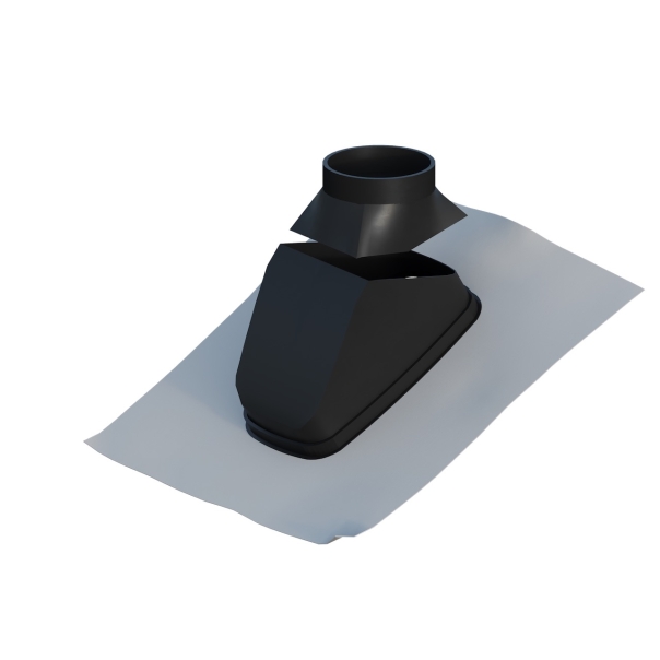 RICOM przejście do dachów skośnych CZARNE 100-125