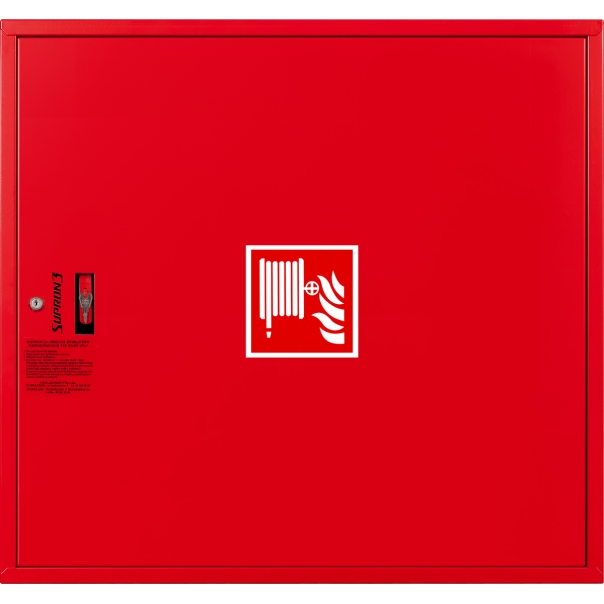 Hydrant DN25 FIT zawieszany, wąż półsztywny 30m, zamek patent - CZERWONY