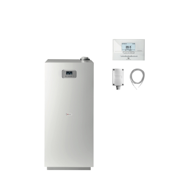 Pakiet Kocioł kondensacyjny Niedźwiedź Condens KKS35 + regulator Exacontrol E7C + czujnik NTC temperatury zasobnika + adapter