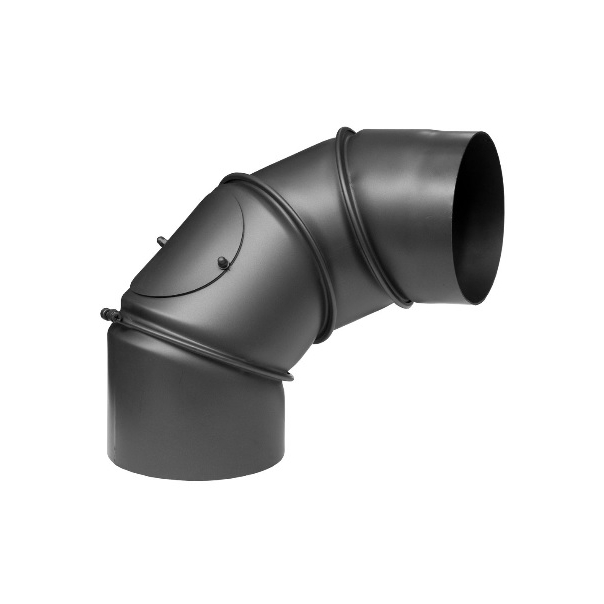 Kolano czarne DN 180 UNI regulowane z rewizją (4-elementowe)