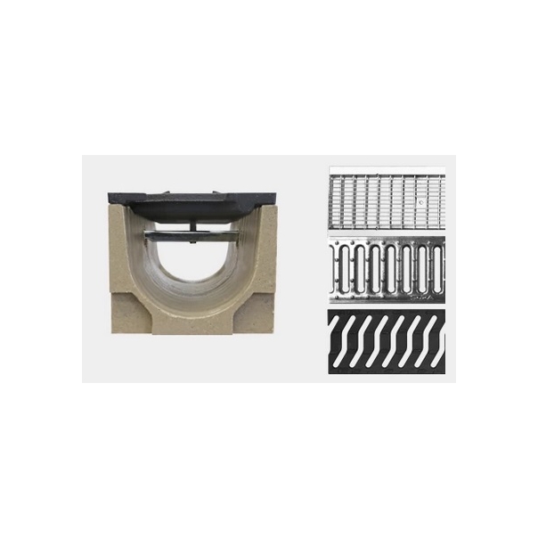 Odwodnienie liniowe z polimerobetonu SELF B=100 A15 L=1m H=100 (korytko + ruszt ocynkowany)