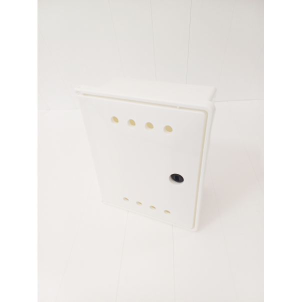 Skrzynka gazowa plastikowa 25/30/15cm z plecami - biała