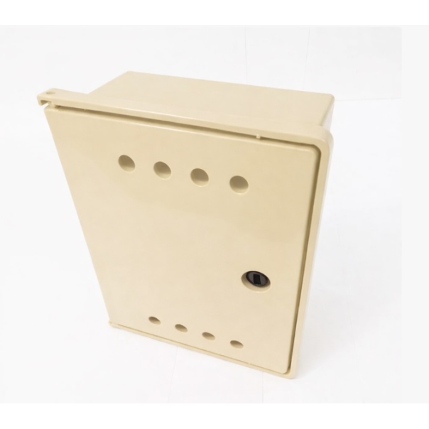 Skrzynka gazowa plastikowa 50/50/25cm z plecami - kremowa/ beżowa