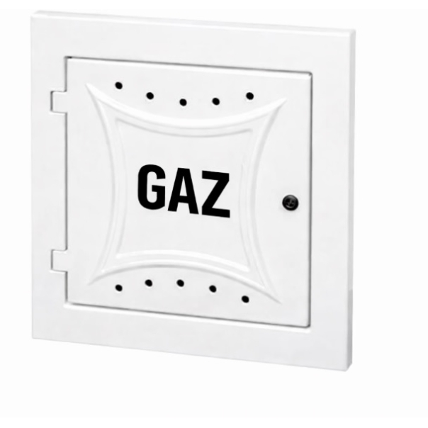 Skrzynka gazowa plastikowa 60/60/10 - DRZWICZKI (RAMKA) - biała