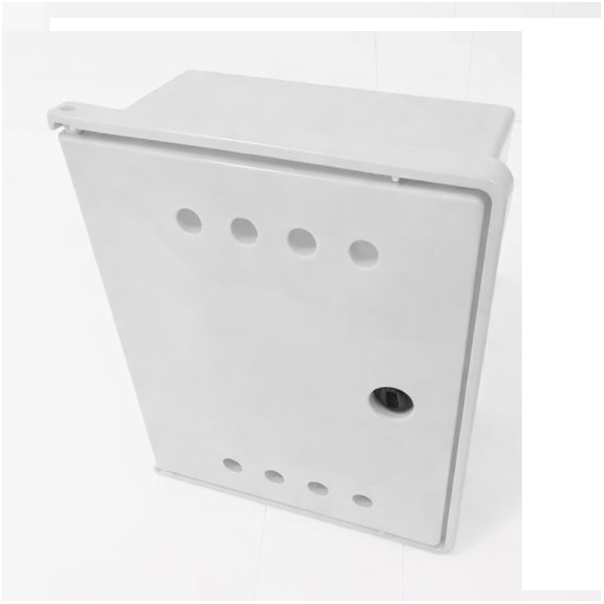 Skrzynka gazowa plastikowa 60/60/25cm z plecami - biała