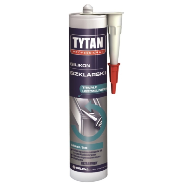 Silikon szklarski bezbarwny 310 ml Tytan