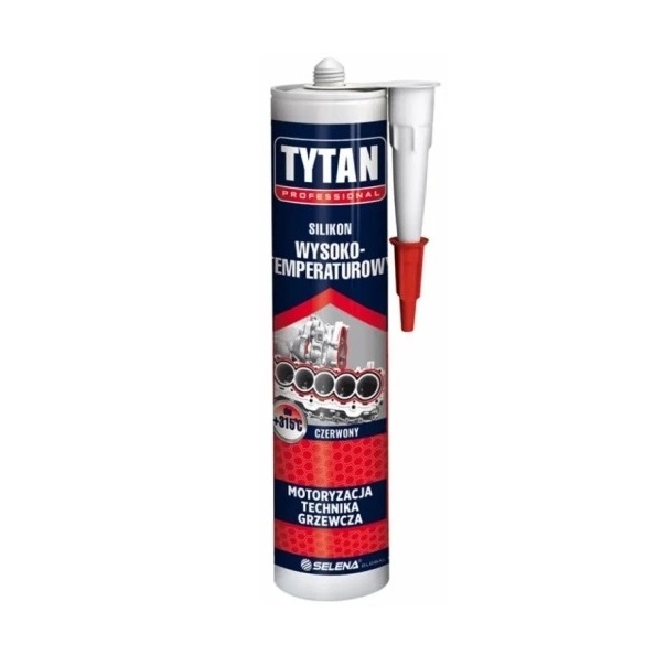 Silikon wysokotemperaturowy czerwony 280 ml Tytan